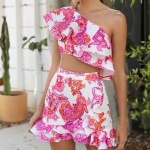 Pink paisley co ord set